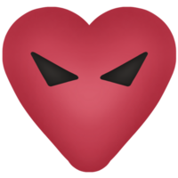 demoníaco rojo corazón png