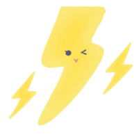 cute yellow lightning png