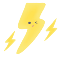 fofa amarelo relâmpago png