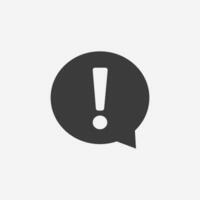 Exclamation bubble icon vector. Attention, warning symbol vector