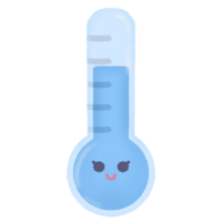 söt blå termometer png