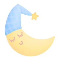 croissant de lune endormi png