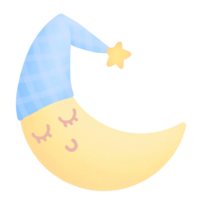 mezzaluna Luna addormentato png