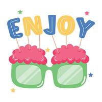 Trendy Birthday Glasses vector