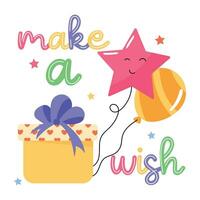 Trendy Birthday Wish vector