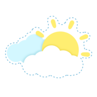 the sun with cloud png