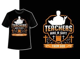 Vintage typography teacher t shirt design template with teacher day motivation quote and vector