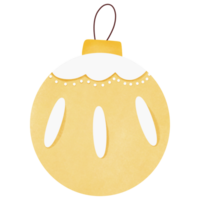 Yellow christmas ball png