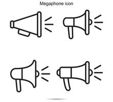 Megaphone icon, vector illustration.