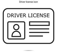 Driver license icon, vector illustration.