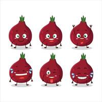Cartoon character of new onion with smile expression vector