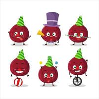 Cartoon character of new onion with various circus shows vector