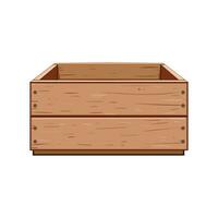 case wooden crate cartoon vector illustration