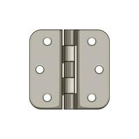 wood door hinge cartoon vector illustration