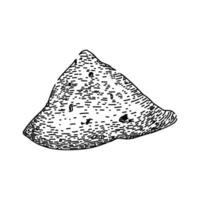 food nachos sketch hand drawn vector