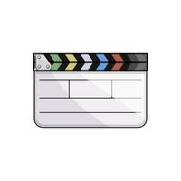 board clapperboard cartoon vector illustration