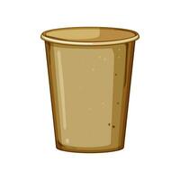 plastic paper cup cartoon vector illustration