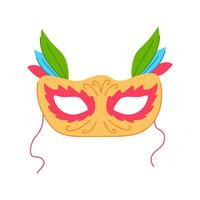 costume carnival mask cartoon vector illustration