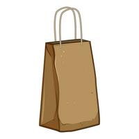 brown paper lunch bag cartoon vector illustration