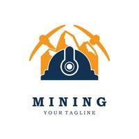 minería logo icono vector