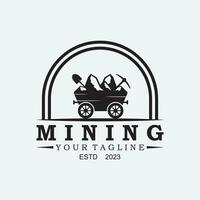 mining logo icon vector