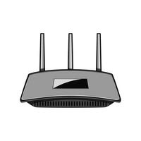 modem router cartoon vector illustration