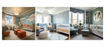 traditional transitional nursery interior design ai generated photo