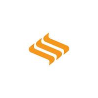 curves stripes motion square object geometric logo vector