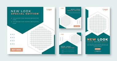 Geometric Shapes Social Media Post for Online Marketing Promotion Banner, Story and Web Internet Ads Flyer vector