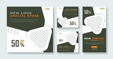 Geometric Shapes Social Media Post for Online Marketing Promotion Banner, Story and Web Internet Ads Flyer vector