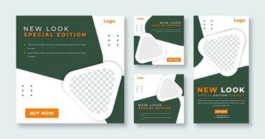 Geometric Shapes Social Media Post for Online Marketing Promotion Banner, Story and Web Internet Ads Flyer vector