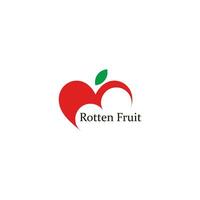 rotten red fruit symbol icon vector