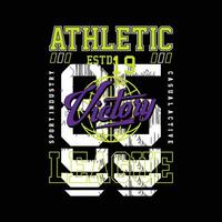 athletic victory graphic, typography vector, t shirt design, illustration, good for casual style vector