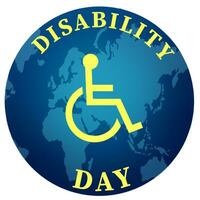 disability day is used for design work, logos, posters, printed fabrics and publications. vector