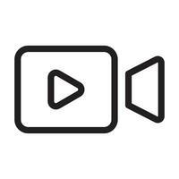 Video Camera Icon Vector Illustration, Video Player Sign, Technology Icon, Live Video Broadcasting Symbol, Camera Recorder, Film And Multimedia Design Elements For Mobile Apps And Website Illustration