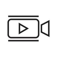 Video Camera Icon Vector Illustration, Video Player Sign, Technology Icon, Live Video Broadcasting Symbol, Camera Recorder, Film And Multimedia Design Elements For Mobile Apps And Website Illustration