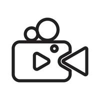 Video Camera Icon Vector Illustration, Video Player Sign, Technology Icon, Live Video Broadcasting Symbol, Camera Recorder, Film And Multimedia Design Elements For Mobile Apps And Website Illustration