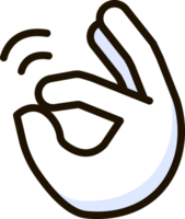 knijpen hand- icoon emoji sticker png