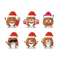 Papa Noel claus emoticones con mamey dibujos animados personaje vector