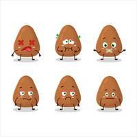 Mamey cartoon in character with nope expression vector