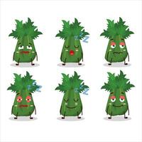 Cartoon character of celery with sleepy expression vector