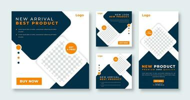 Geometric Shapes Social Media Post for Online Marketing Promotion Banner, Story and Web Internet Ads Flyer vector