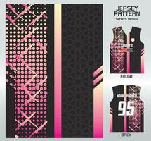 Pattern vector sports shirt background image.Black pink stars dots pattern design, illustration, textile background for sports t-shirt, football jersey shirt