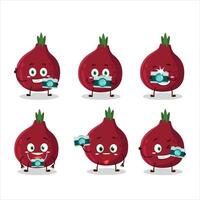 Photographer profession emoticon with new onion cartoon character vector