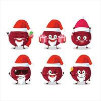 Papa Noel claus emoticones con nuevo cebolla dibujos animados personaje vector