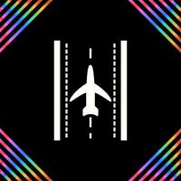 Plane on Runway Vector Icon