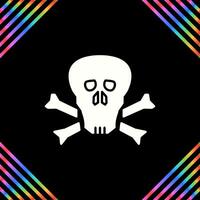 icono de vector de calavera pirata