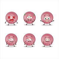 Slice of beet cartoon character with nope expression vector