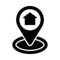 Home Destination Vector Glyph Icon For Personal And Commercial Use.