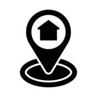 Home Destination Vector Glyph Icon For Personal And Commercial Use.